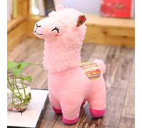 RAILONCH Peluche de alpaca, juguete de peluche, dulce muñeca de llama, para bebés, niños, niñas, Navidad, regalo de cumpleaños (rosa, 25 cm)