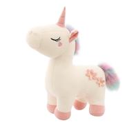 RAILONCH Peluche de unicornio arcoíris, juguete de peluche, juguete de peluche lindo adolescente corazón muñeca regalo