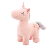 RAILONCH Peluche de unicornio arcoíris, juguete de peluche, juguete de peluche lindo adolescente corazón muñeca regalo