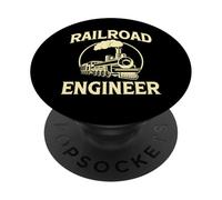 Railroad Engineer - Funny Train Locomotive Engineer Gifts PopSockets PopGrip Adhesivo