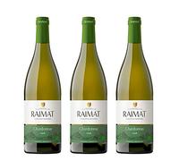 Raimat | Vino Blanco Raimat Castell Chardonnay Ecologico 2019 | MEDALLA DE ORO MUNDUS VINI - 2018 | D.O. Costers del Segre (3 Botellas)