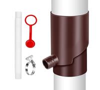 Rain Barrel Diverter - 10cm Size Rainwater Collection Kit | PP Material Weatherproof Gutter Water Catcher, UV Resistant Rain Catchment System For Sustainable Gardening and Outdoor Home Use