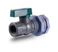 Rain Barrel Faucet Kit 3/4 Inch Rain Barrel Valve with Bulkhead Fitting Adapter for Aquariums, Water Tanks, Tubs, Pools