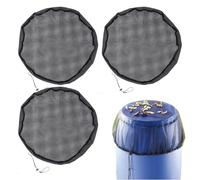 Rain Barrel Net Cover | 80 cm Adjustable Water Butt Nett | Screen Netting with Drawstring Collection Bucket | for Preventing Fallen Leaves Debris Small Objects in Outdoor Garden Garden