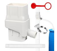 Rain Barrel Water System, Rainwater Diverter Kit, Downspout Collection Diverter, Filtration Valve System with Water Saver for Standard Downspouts Home Use 8.07x5.71in