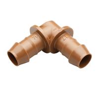 Rain Bird BE50/4PK - Codo dentado universal para riego por goteo (5/8"", 1/2"", 0.700""), paquete de 4, color marr n