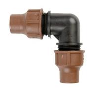 RAIN BIRD Codo de bloqueo rápido de 90° - 16 mm x 16 mm (atornillado de sujeción, conector de sujeción, atornillado)