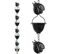 Rain Catcher Chain, Gutter Extension, 9.1Ft Rainwater Collector, 12-Cup Heavy Duty Design, Decorative Drain Solution, Ideal for Roof, House, Tree, Garden, Gazebo Rain Management