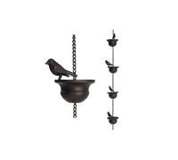Rain Chains for Gutters Mobile Birds On Cups Rain Chimes 7.8ft Rain Chimes with Attached Hanger And