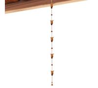 Rain Chains Outside, Adjustable Owl Catcher, 90,5 in Decorative Water Feature, 7,5 ft Hanging Length, Authentic Weatherproof Material for Entryway, Bathroom, Nursery, House, Holiday Use
