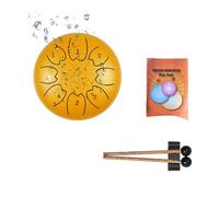 Rain Chime Flower Drum - Steel Tongue Drum, 8 Note 6 Inch Chakra Drum for Rain, Waterproof Musical Drum for Outdoor Garden, Enjoy the Rain Symphony(4#)
