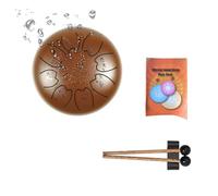 Rain Chime Flower Drum - Steel Tongue Drum, 8 Note 6 Inch Chakra Drum for Rain, Waterproof Musical Drum for Outdoor Garden, Enjoy the Rain Symphony(6#)