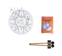 Rain Chime Flower Drum - Steel Tongue Drum, 8 Note 6 Inch Chakra Drum for Rain, Waterproof Musical Drum for Outdoor Garden, Enjoy the Rain Symphony(3#)