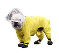 Rain Coat For Dogs | Pet Raincoat Poncho, Waterproof Reflective Dog Jacket, Clear Hood Dog Raincoat, Windproof Dog Poncho, Rain Jacket For Medium Dogs, Dog Raincoat with Reflective Strips,