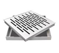 Rain Cover - Rejilla invisible de acero inoxidable 304 y tapa de canal de ajuste E F para patio, entrada y pasarela (35 x 35 x 3 cm), diseño Sk