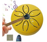 Rain Drum for Garden - Outdoor Rain Drum | Raining Music Maker Outside | 3 Inch 6 Notes Steel Tongue Music Raining Drums | Portable Sound Healing Instrument for Soothing Beginner Class Decoration