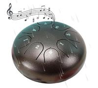 Rain Drum for Outside Garden - Cha-kra Drum for Rain Outdoor - Steel Tongue Drum,Drum Rain Chime Waterproof,Rain Drum for Garden Instrument, Sound Healing Instruments for Meditation or Yoga (Brown)
