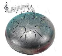 Rain Drum for Outside - Steel Tongue Drum Rain Chime - Outdoor Rain Chime Musical Chimes Instrument,Handpan Meditation Drum Rain Drum for Garden,Enjoy the Rain Symphony (Silver)