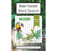 Rain Forest Word Search Puzzle Book: Word Searches with Easy to Read Print about Lizards, Spiders, Toucan and More [6x9 inches, 110 pages] 50+ Puzzles ... Gift for Vacations, Holidays and Free Time