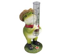 Rain Gauge Cute Resin Animal Frog Statue - Garden Figurine Decor Sculpture