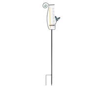 Rain Gauge Outdoor, Accurate Freeze-Proof Meter, Decorative Weather Instrument, Clear Easy Read Markings, All Season Build, Perfect for Ground Driveway Deck Yard Pathway Fence Trellis Farm Garden