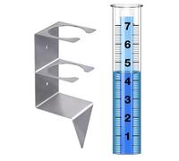 Rain Gauge Outdoor - Torno de medición de precipitación de jardín a prueba de clima, tubo acrílico transparente con soporte de montaje | Medición de la lluvia, escala fácil de leer,