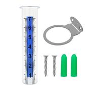 Rain Gauge, Rainfall Measure Tool, Real Time Weather Proof Easy Install Clear Markings Compact Lightweight Portable, Climate Measure for Outdoor Lawn Garden Yard Patio, 8.35x2.24x2.24Inches
