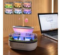 Rain Humidifier difusor para aceites esenciales, 250 ml Rain Cloud Humidifier, difusor de aceite aromático humidificador para aceites esenciales con lámpara de hongos gotas de agua, difusor de aceite