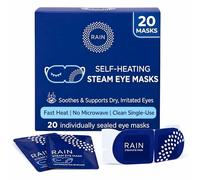 Rain Máscara de ojos de vapor autocalentable para ojos secos, compresa de ojos con terapia de calor húmedo, alivio desechable de compresa caliente para tratamiento de orzuelos, fatiga ocular y alivio