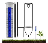 Rain Measure Gauge, Water Gauge with Stake for Rain, PVC Accurate Rainwater Measuring Meter, Ideal for Terraces, Deck, Lawn, Fence, Yard, Farm, Outdoor Rain Measurement Tool