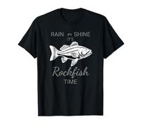Rain or Shine It's Rockfish Time - Regalo para Pescadores de lubina Camiseta