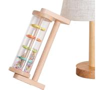 Rain Sticks - 18x5.5x9cm Wooden Rainstick Musical Instrument for Kids and Adults, Natural Sound Maker with Beads for Relaxation, Meditation, Music Education, and Sensory Play, Decorative Percussion In