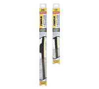 Rain-X 810195 Latitude - Limpiaparabrisas 2 en 1 repelentes al agua, limpiaparabrisas de 26 y 17 pulgadas (paquete de 2), limpiaparabrisas de repuesto automotriz con fórmula patentada Rain-X repelente