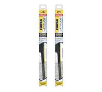 Rain-X 810198 Latitude - Limpiaparabrisas 2 en 1 repelentes al agua, limpiaparabrisas de 24 y 21 pulgadas (paquete de 2), limpiaparabrisas de repuesto automotriz con fórmula patentada Rain-X repelente