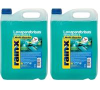 Rain-X Limpiaparabrisas Coche Antilluvia con Protección Anti Mosquitos - Tecnología Hidrofóbica Antilluvia - Previene la Formación de Bacterias y Mejora la Visibilidad - 5L (Paquete de 2)