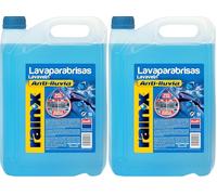 Rain-X Limpiaparabrisas Coche Concentrado con Tecnología Hidrofóbica Antilluvia - Visibilidad Superior y Protección hasta -5ºC - Fórmula Repelente de Agua - No deja Manchas - 5L (Paquete de 2)