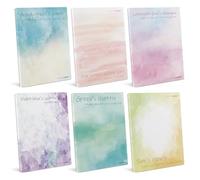Rainbam Bloc de notas de acuarela Whispers de 4 x 6 pulgadas, paquete de 6 - 30 hojas por bloc para gestión del tiempo, bloc de notas planificador para el hogar, la oficina y la escuela