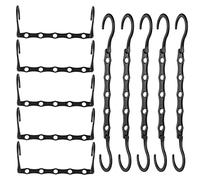 Rainberg 6 Perchas mágicas para Ahorrar Espacio, Perchas para Abrigos Que ahorran Espacio, Perchas para Ahorrar Espacio en el Armario (Paquete de 6, Negro)