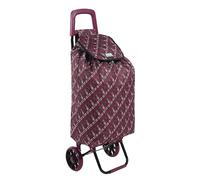 Rainberg Carro de la Compra Ligero de 50 litros con 2 Ruedas, Resistente al Uso y Plegable, Carrito Plegable para un fácil Almacenamiento (Morado y Blanco)