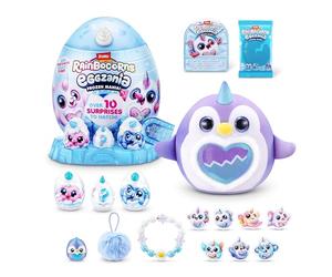 Rainbocorns Eggzania Frozencorn Mania de ZURU, Peluche Coleccionable para niñas Mayores de 3 años(FROSTINE)