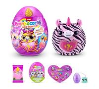 Rainbocorns Wild Heart Surprise (Zebra) de ZURU - Peluche Coleccionable con Sorpresas, Huevo Misterioso para Niñas y Niños 3+