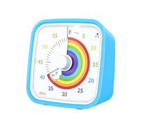 Rainbow Alarm Clock - Temporizador de cocina de 60 minutos, reloj con protectora, relojes analógicos, herramientas de aprendizaje, asistencia de productividad para clase, oficina, hogar, cocina