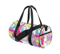 Rainbow Alpaca Family Llama Portrait Gym Duffel Bag Lona Viaje Weekender Equipaje Bolso para Hombres Mujeres Deportes y Noche