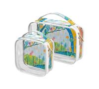 Rainbow Appearing After The Rain Travel - Neceser de aseo reutilizable y transparente aprobado por la TSA