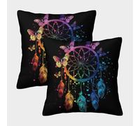 Rainbow Atrapasueños Arte Espiritual Boho Funda De Almohada 45x45cm 2 Paquetes Sofá Cama Hogar Juego Al Aire Decorativo