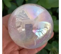 Rainbow Aura Rose Quartz Crystal Sphere Bismuth Titanium Silicon Ball (Size : 500-550g)