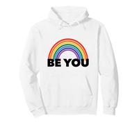 Rainbow B You - Diseño Inspirador de Conciencia del Orgullo LGBTQ Sudadera con Capucha