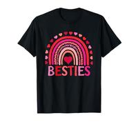 Rainbow Besties Best Friends Retro Aesthetic Vibes Camiseta