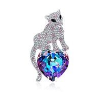 RAINBOW BOX Broche, Broches Joyería con Cristal Swarovski Broches & Pins para Mujer