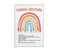 Rainbow Breathing Calm Down Vintage Aluminum Sign 12x8 Inch